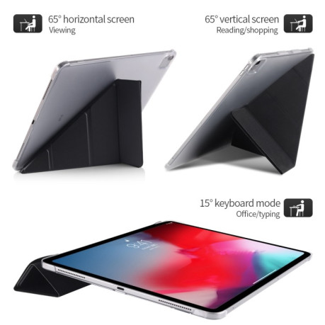 Чехол книжка Multi-folding Shockproof для iPad Pro 12.9 2018 / 2020 - черный