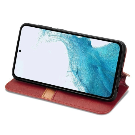 Чехол-книжка Cubic Grid для Samsung Galaxy A36 5G - красный