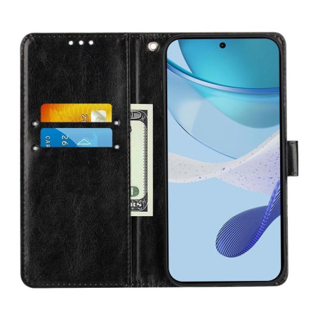 Чехол-книжка Colored Drawing Pattern Plain Weave Leather для Xiaomi 14T Pro - Black And White Tiger
