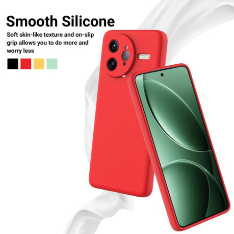 Силиконовый чехол Solid Color Liquid Silicone на Xiaomi Poco F7 Ultra - красный