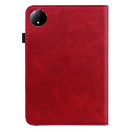 Чохол Solid Color Stripe Embossed Leather для Xiaomi Redmi Pad SE 8.7 - червоний