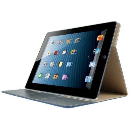 Кожаный Чехол Enkay Crazy Horse Texture Embossing темно-синий для iPad 2, 3, 4