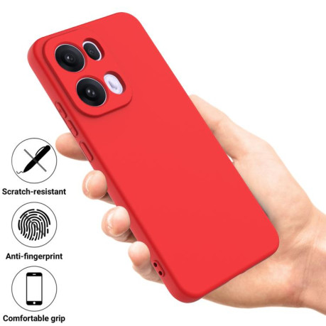 Силіконовий чохол Solid Color Liquid Silicone на OPPO Reno13 Pro 5G - червоний