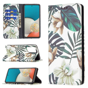Чохол-книжка Colored Drawing Pattern Invisible Samsung Galaxy A53 5G - Red Leaves
