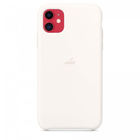 Силиконовый чехол Silicone Case White на iPhone 11-премиальное качество