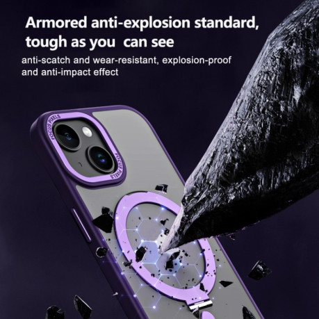Протиударний чохол Skin Feel MagSafe Magnetic для iPhone 15 Plus - блакитний