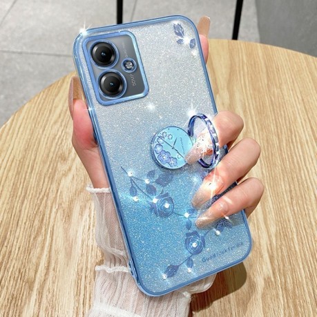 Противоударный чехол Gradient Acrylic для Motorola Moto G55 - синий