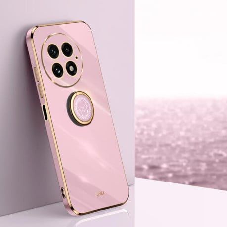 Противоударный чехол XINLI Straight Edge with Ring Holder для OnePlus 13 - фиолетовый
