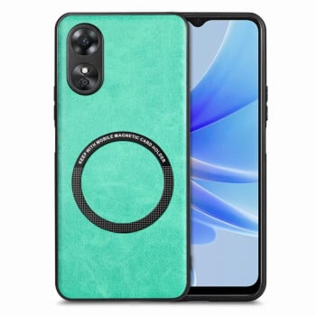 Противоударный чехол Solid Color (Magsafe) для OPPO A17 - зеленый