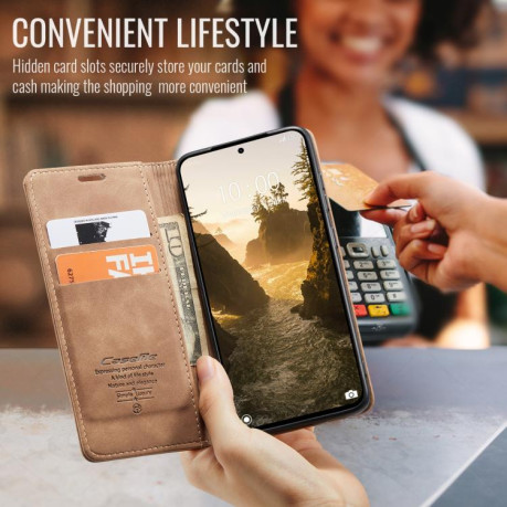 Чохол-книжка CaseMe-013 Multifunctional на Xiaomi Poco F7 Pro / F7 Ultra - коричневий