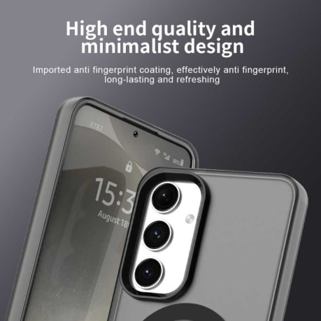 Протиударний чохол MagSafe Holder PC Hybrid  для Samsung Galaxy S25+ 5G - чорний