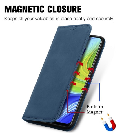 Чехол-книжка Retro-skin Business Magnetic на Xiaomi Redmi 10X / Note 9 - синий