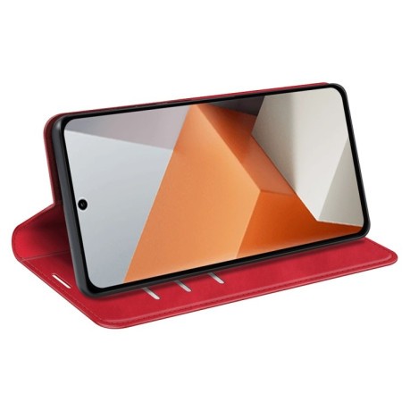 Чехол-книжка Retro Skin Feel Business Magnetic на Xiaomi Redmi Note 13 Pro+ 5G - красный