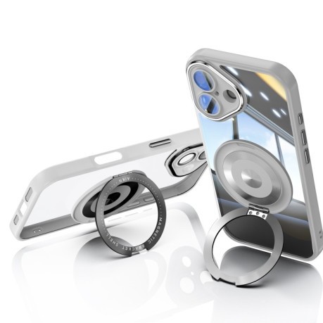 Противоударный чехол MagSafe Acrylic Hybrid для iPhone 16 - серый