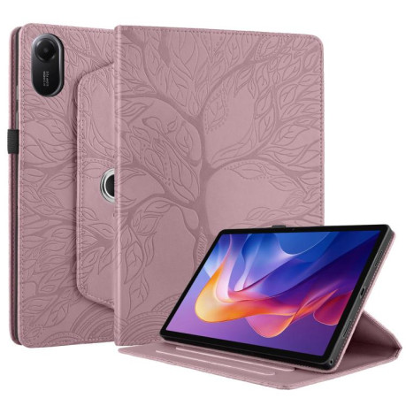 Чехол-книжка Tree Life Embossed Rotation Leather для Xiaomi Redmi Pad 2 - золото