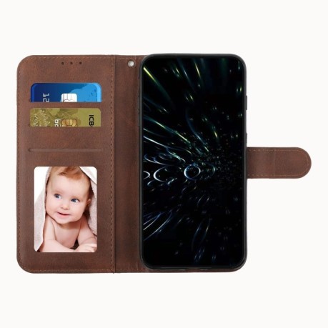 Чехол-книжка Stitching Calf Texture для Infinix Zero 30 4G - коричневый