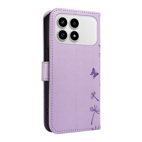 Чехол-книжка Dandelion Embossed Pattern Flip Leather для Xiaomi Redmi K90/Poco F8 Pro — фиолетовый