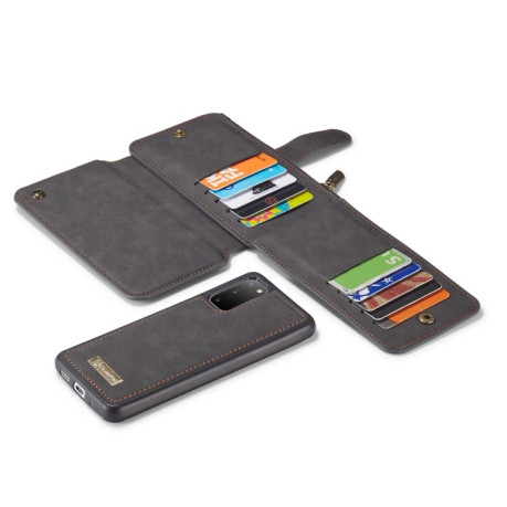 Кожаный чехол-кошелек CaseMe на Samsung Galaxy S20 - черный