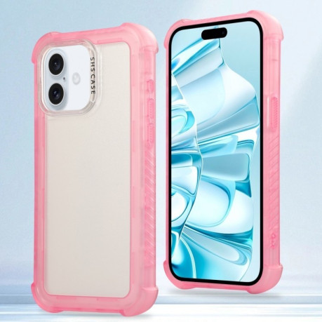 Чохол протиударний Matte TPU Hybrid PC 3-in-1 для iPhone 16 - рожевий