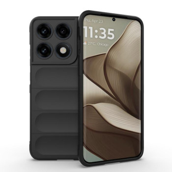 Силиконовый чехол Magic Flannel на Motorola Edge 70 Pro 5G Global — чёрный
