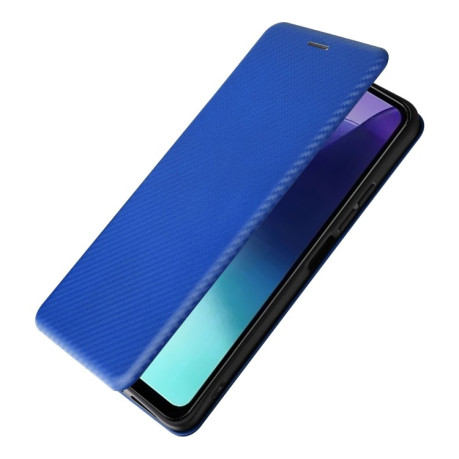 Чохол-книжка Carbon Fiber Texture на Xiaomi Redmi 14C 4G/Poco C75/Redmi A4 5G - синій