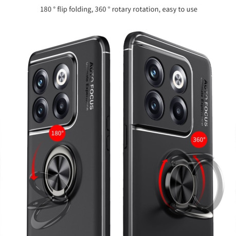 Ударозахисний чохол Metal Ring Holder 360 Degree Rotating на OnePlus 10T/Ace Pro - чорний