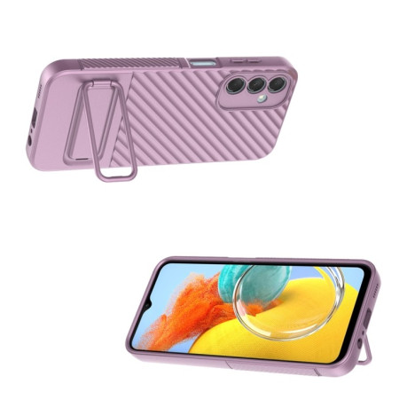Противоударный чехол Texture Wavy для Samsung Galaxy M14 5G - фиолетовый