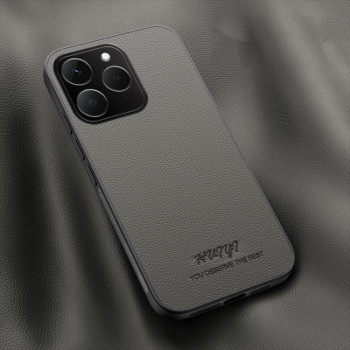 Чохол HUIYI Leather Magnetic на Realme 15T 5G — сірий