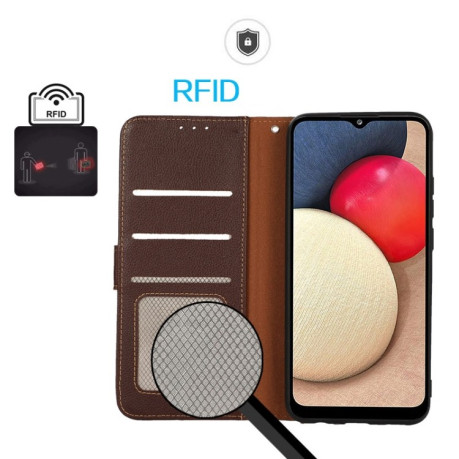 Чохол-книжка KHAZNEH Litchi Texture для Xiaomi Redmi Note 14 Pro 4G / 14 Pro+ 5G - коричневий
