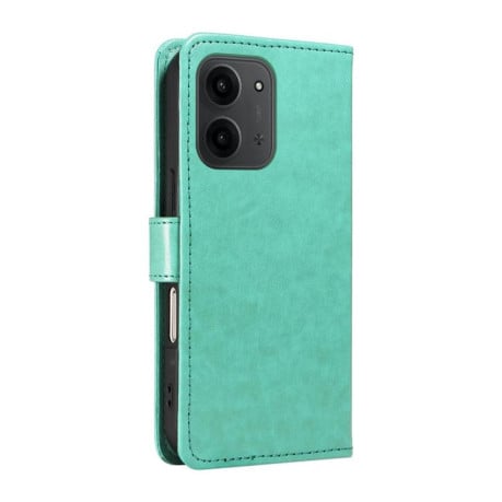 Чехол-книжка Cat Embossing Pattern на Xiaomi Redmi 15C 5G / 4G EU 173mm - зеленый