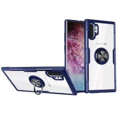 Ударозащитный чехол 360 Degree Magnetic Rotation Holder на Samsung Galaxy Note 10+ Plus- синий