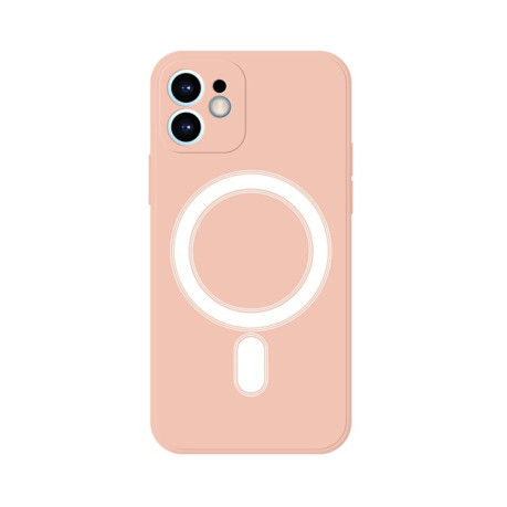 Противоударный чехол Silicone Full Coverage (Magsafe) для iPhone 11 - розовый