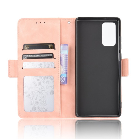 Шкіряний чохол-книжка Wallet Style Skin Samsung Galaxy S20 FE - рожевий