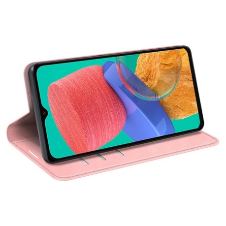 Чехол-книжка Retro-skin Business Magnetic Suction на Samsung Galaxy M33 - розовый
