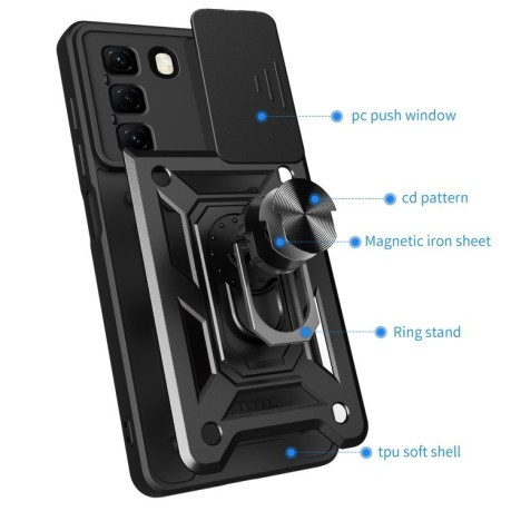 Протиударний чохол Sliding Camshield для Infinix Hot 50 4G - червоний