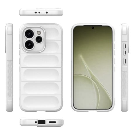 Силиконовый чехол Magic Flannel на OPPO Reno15 Pro 5G Global — белый