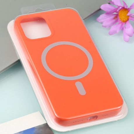 Противоударный чехол Nano Silicone (Magsafe) для iPhone 12 / 12 Pro - оранжевый