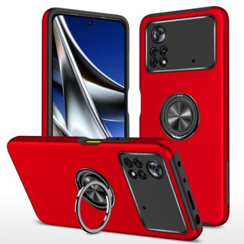 Протиударний чохол Invisible Ring Holder Xiaomi Poco X4 Pro 5G - червоний