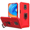 Противоударный чехол 360 Degree Rotating Ring Holder на Xiaomi Poco M3 Pro/Redmi Note 10 5G/10T/11 SE - красный