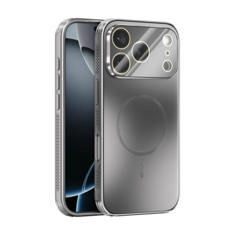 Противоударный чехол ABEEL Heat Dissipation Frosted MagSafe для iPhone 17 Pro - серебристый