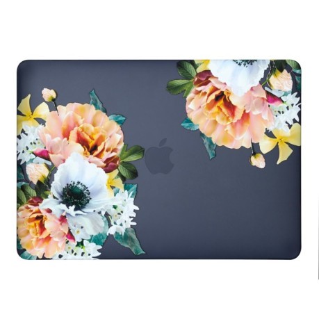 Чехол Soft Touch Black Flower Water Stick для MacBook Pro 16 (2019/2020)