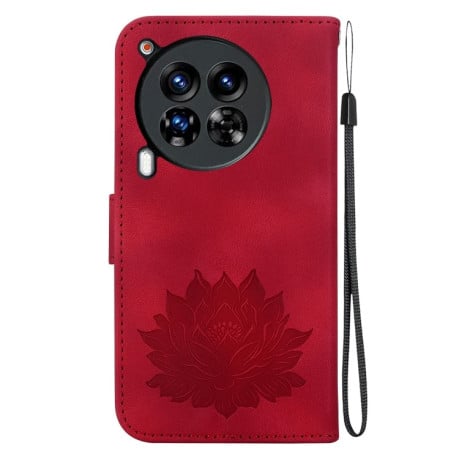 Чехол-книжка Lotus Embossed на Tecno Camon 30 Premier 5G — красный