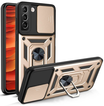Протиударний чохол Camera Sliding Samaung Galaxy S22 5G - золотий