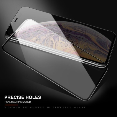 Захисне скло mocolo 0.33mm 9H 3D Full Glue для iPhone 11 Pro Max / XS Max - чорне