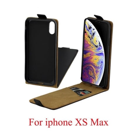 Кожаный флип-чехол  Business  Style на  iPhone XS Max, with Card Slot черный