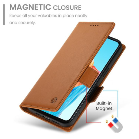 Чохол-книжка Side Buckle Magnetic Frosted Leather для OPPO A5 PRO 5G - коричневий