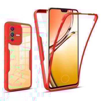 Двосторонній чохол 360 Degrees Full Coverage для Vivo V23 5G - червоний