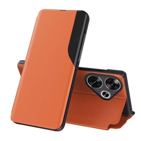 Чохол-книжка Clear View Standing Cover на Xiaomi Poco F6 - помаранчевий