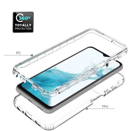 Противоударный чехол Two-color Gradient для Samsung Galaxy A23 4G - красный