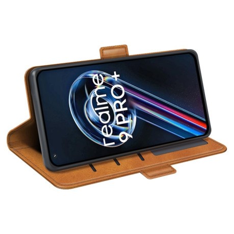 Чехол-книжка Dual-side Magnetic Buckle для Realme 9 Pro Plus/ Realme 9 4G - желтый